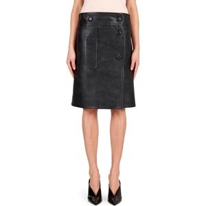 Stella McCartney Carly Faux Leather Skirt in Black